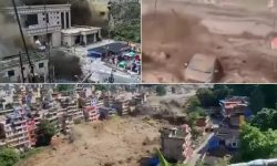 VIDEO Viitură devastatoare în apropierea graniței cu China: 17 morți și sute de dispăruți
