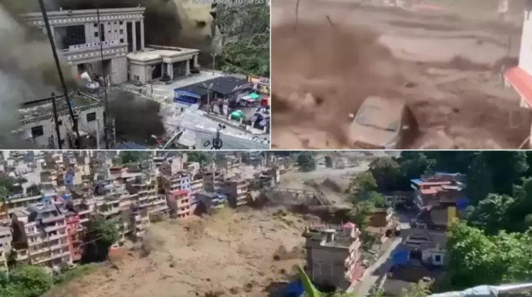 VIDEO Viitură devastatoare în apropierea graniței cu China: 17 morți și sute de dispăruți