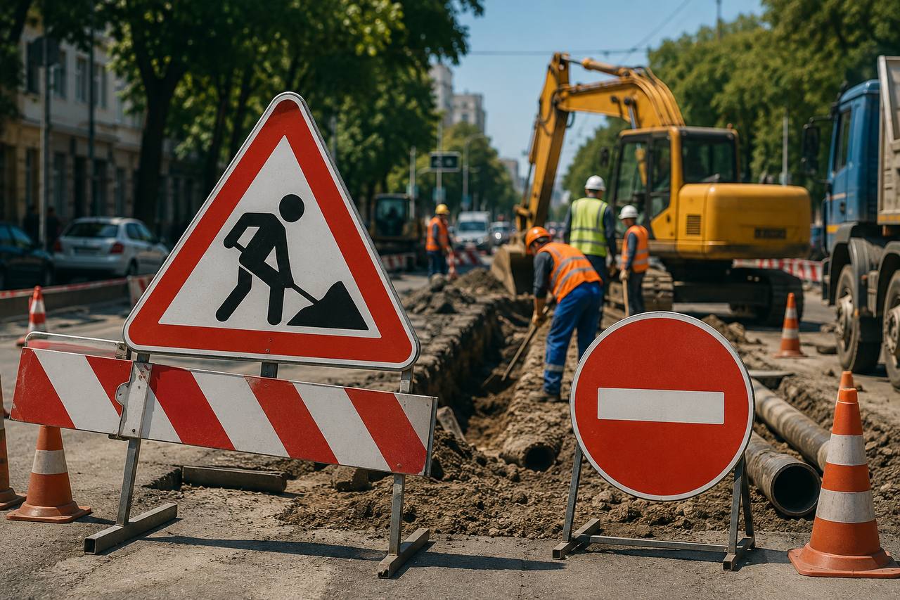 Trafic restricționat pe strada Cetatea Albă din Chișinău. Lucrările vor dura aproape o lună