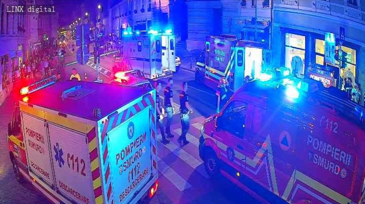 VIDEO O mașină a intrat într-un grup de persoane aflate pe trotuar, în centrul Brașovului. Doi morți și doi răniți