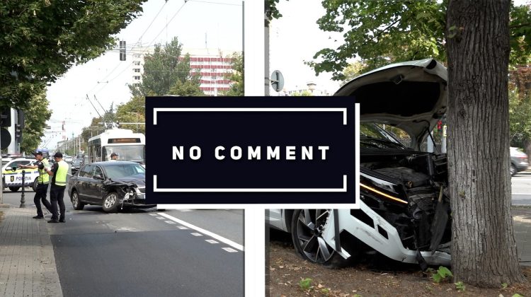 NO COMMENT | DOUĂ VEHICULE S-AU TAMPONAT ÎN APROPIEREA PARLAMENTULUI