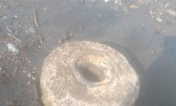Mină antitanc din al Doilea Război Mondial, găsită în Nistru, lângă Bender