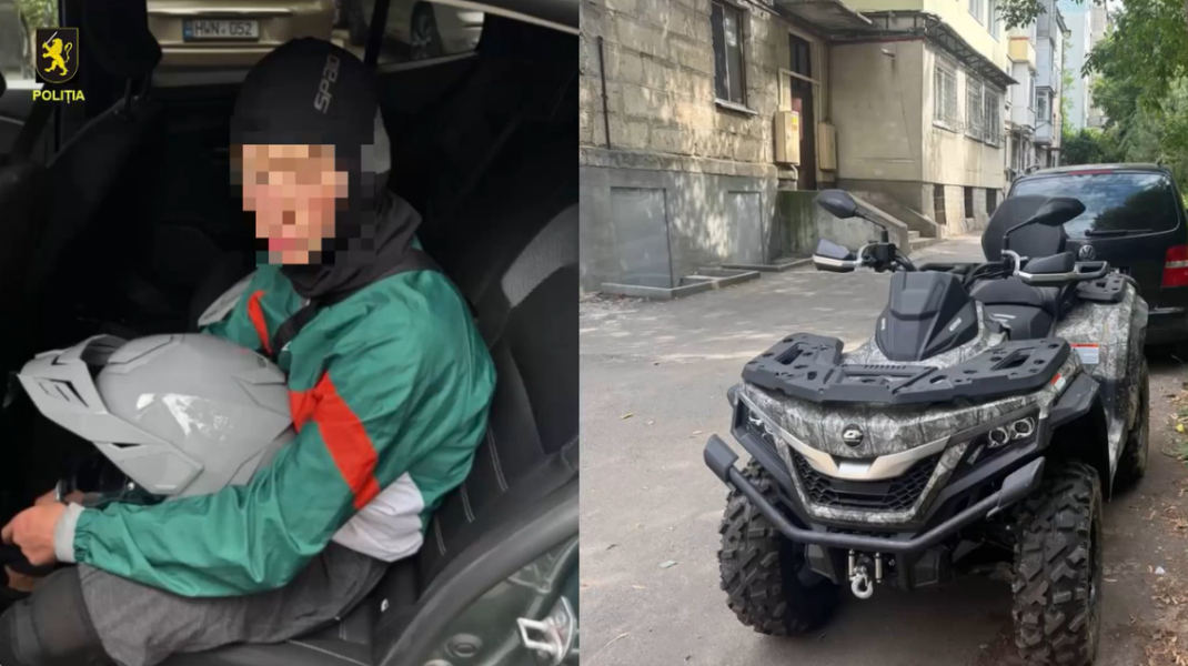 VIDEO Un minor din Strășeni riscă închisoare pentru că a furat un ATV