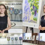 FOTO Departe de casă, dar aproape prin artă: Două moldovence își expun lucrările la Parlament
