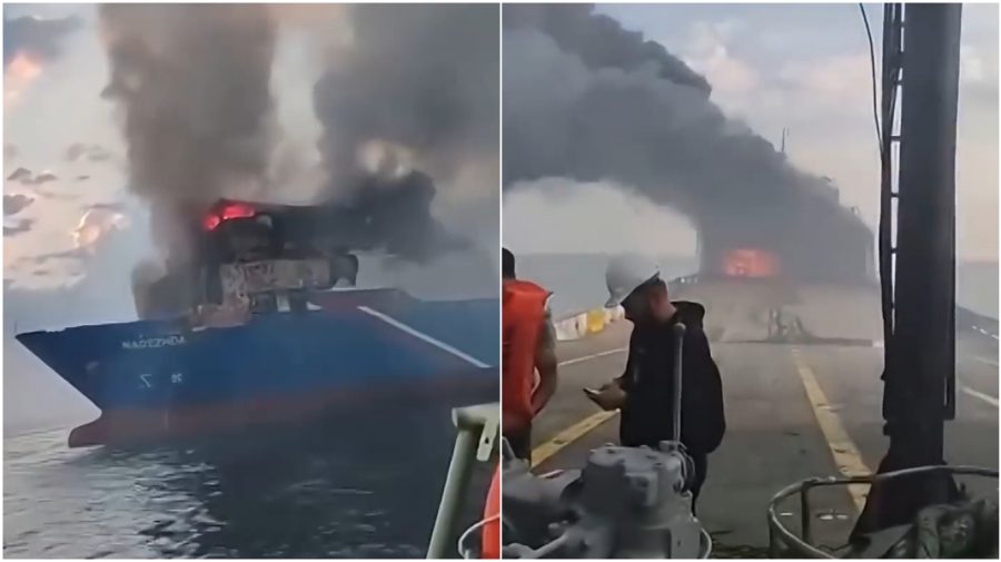 VIDEO Atac cu drone în Marea Neagră: Două nave de marfă civile, lovite după ce au plecat din Rusia