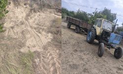Razii într-o localitate din raionul Leova. Doi bărbați au extras ilegal nisip și l-au dus acasă