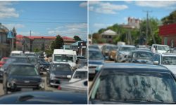 Trafic intens la punctul de trecere Otaci-Moghilev-Podolsk, pe sensul de ieșire din Republica Moldova