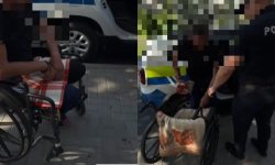 VIDEO „Minune” la Botanica. Un bărbat s-a ridicat din scaunul cu rotile când a văzut polițiștii