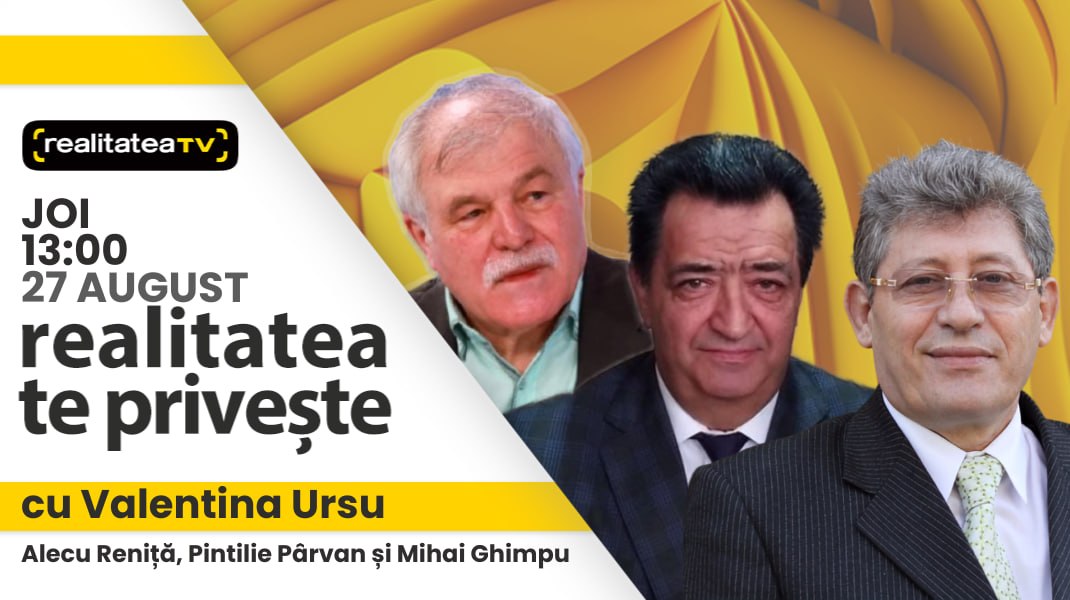 Alecu Reniță, Pintilie Pârvan și Mihai Ghimpu, invitați la „Realitatea te privește”
