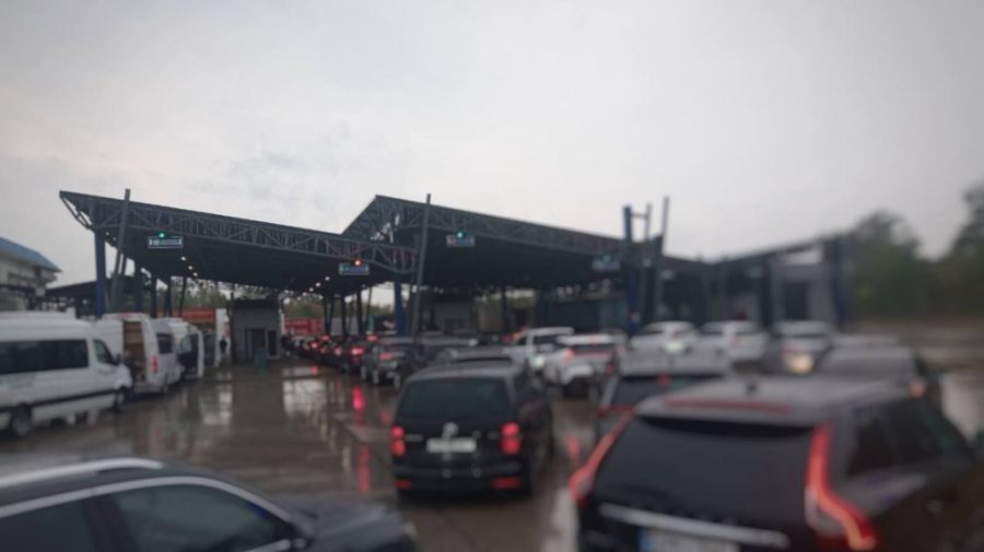 Vama Sculeni, aglomerată pe sensul de ieșire din Republica Moldova