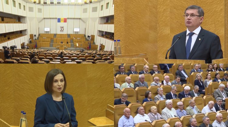 Ședință solemnă la Președinție: Sandu, Grosu și deputații primului Parlament, reuniți în sala Declarației de Independență