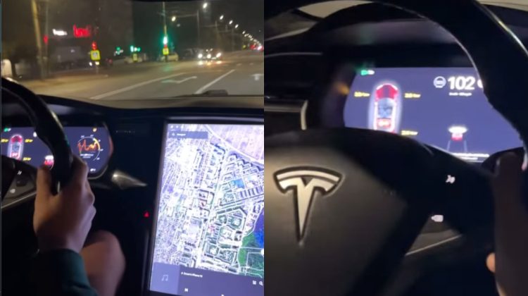 VIDEO Șofer filmat cu aproximativ 100 km/h pe o stradă din Chișinău. Imaginile au fost publicate pe internet