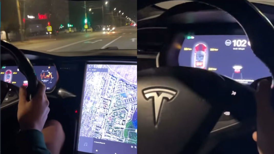 VIDEO Șofer filmat cu aproximativ 100 km/h pe o stradă din Chișinău. Imaginile au fost publicate pe internet