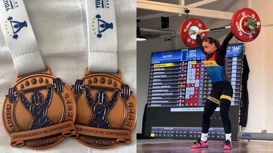 Sportivii moldoveni au cucerit peste 20 de medalii la Campionatele Europene de haltere din Kosovo