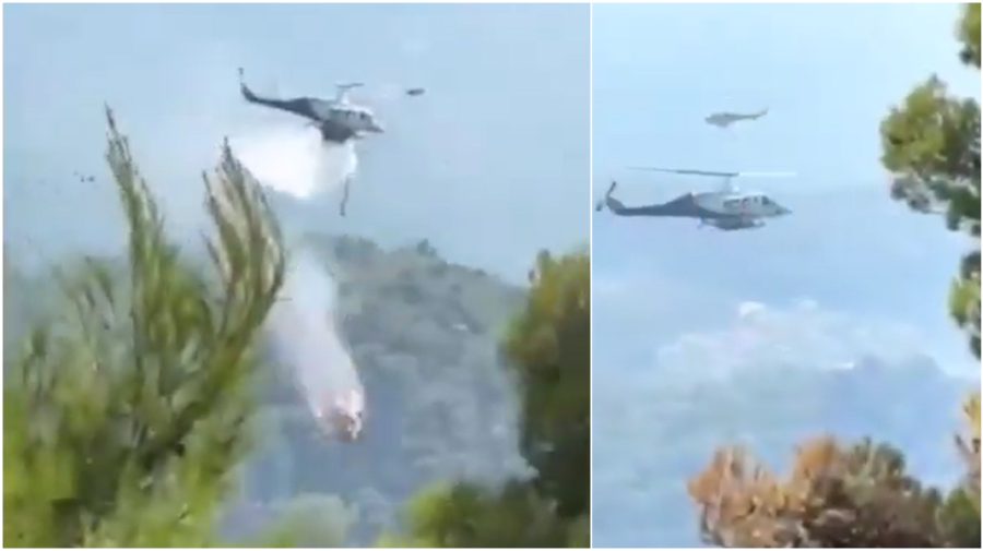 VIDEO Tragedie în Grecia: Două elicoptere care stingeau incendiile s-au ciocnit în aer. Doi piloți au murit