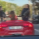 VIDEO  O plimbare cu mașina decapotabilă prin Capitală s-a încheiat cu o sancțiune: Ce au surprins camerele de bord