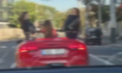 VIDEO  O plimbare cu mașina decapotabilă prin Capitală s-a încheiat cu o sancțiune: Ce au surprins camerele de bord