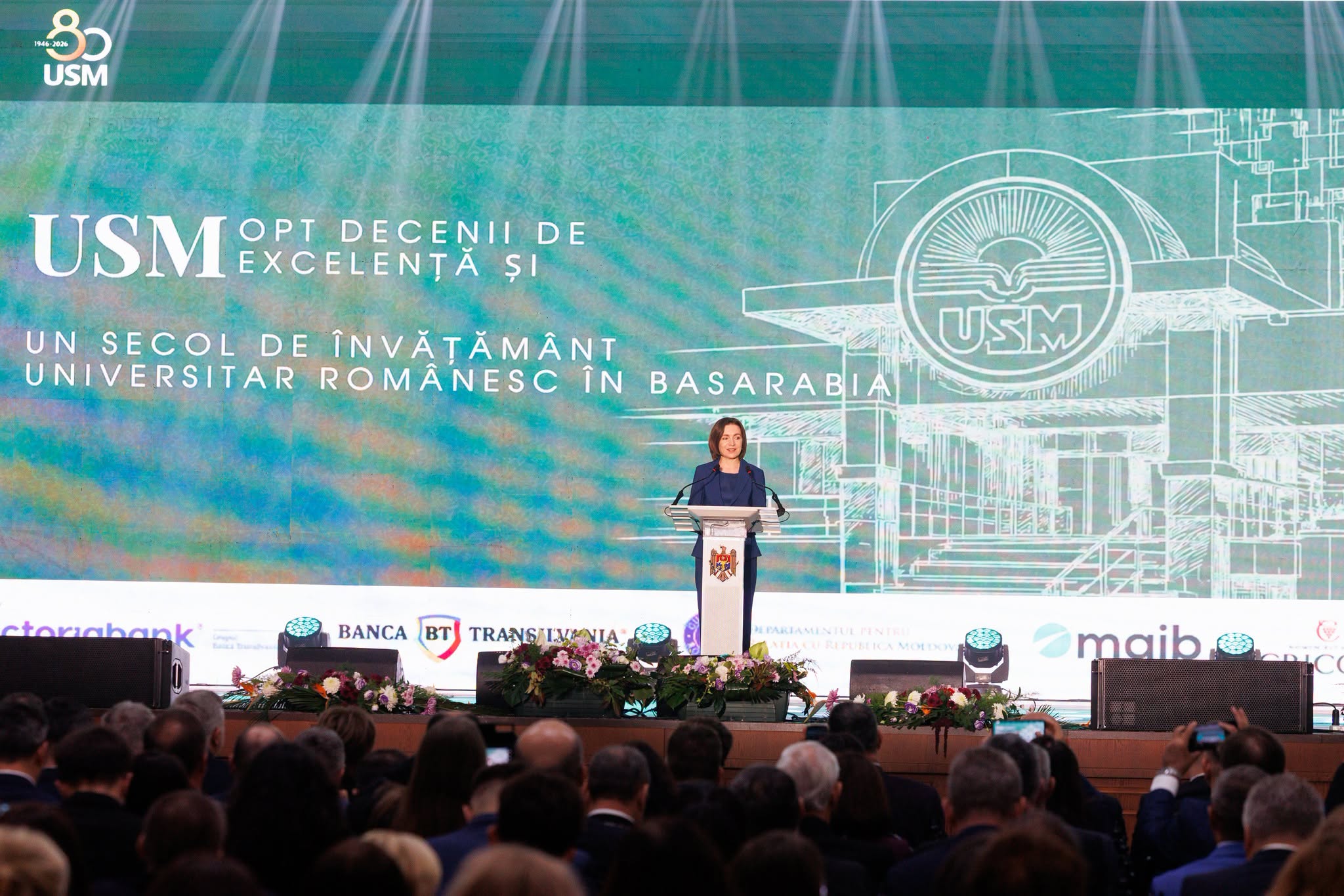 Maia Sandu, mesaj la 80 de ani de la fondarea USM: „Avem nevoie de cunoștințele și energia tinerilor pentru a duce țara înainte”