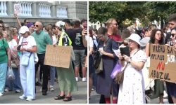 VIDEO „Statul tace, femeile mor”: Protest în fața MAI după crima de la Măgdăcești