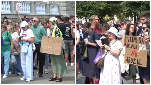 VIDEO „Statul tace, femeile mor”: Protest în fața MAI după crima de la Măgdăcești
