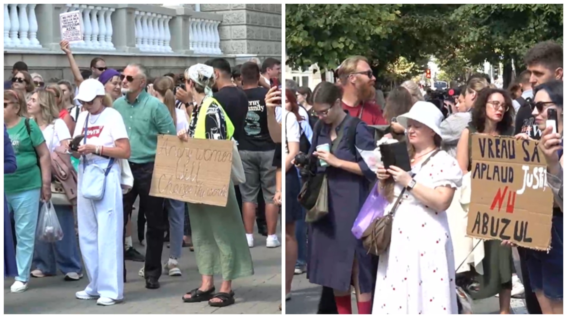 VIDEO „Statul tace, femeile mor”: Protest în fața MAI după crima de la Măgdăcești