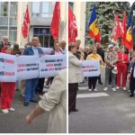VIDEO „Cum e guvernarea, așa și facturarea”: Comuniștii au ieșit la protest în fața Guvernului