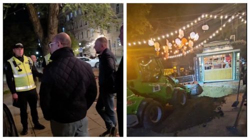 VIDEO Săpături în centrul capitalei; poliția lângă groapă! Ce s-a întâmplat
