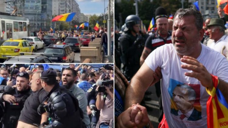 VIDEO În Piața Victoriei au izbucnit din nou violențe: 26 de manifestanți reținuți și 24 de răniți
