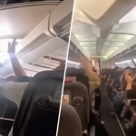 VIDEO Momente de groază într-un avion: Tavanul cabinei s-a desprins și a căzut peste pasageri