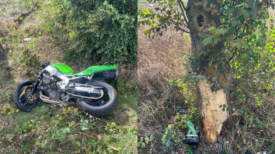 Tragedie în raionul Căușeni: Un motociclist a murit, după ce s-a tamponat într-un copac