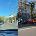 VIDEO Haos pe strada Ion Creangă! Troleibuzele sunt blocate din cauza unui accident
