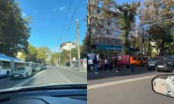 VIDEO Haos pe strada Ion Creangă! Troleibuzele sunt blocate din cauza unui accident
