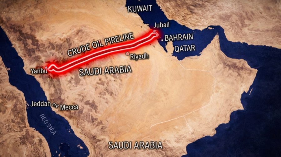Dronele lovesc conducta prin care Arabia Saudită transportă petrol ocolind Ormuzul. Europa riscă scumpiri