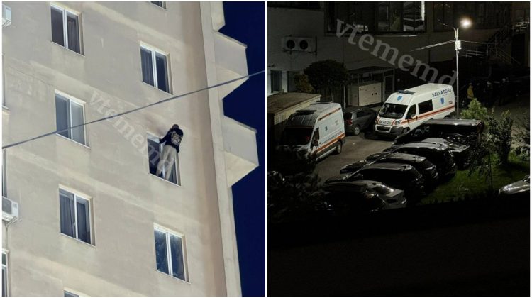 Un bărbat, în pericol la etajul 11 al unui bloc de pe bulevardul Decebal. Salvatorii au intervenit