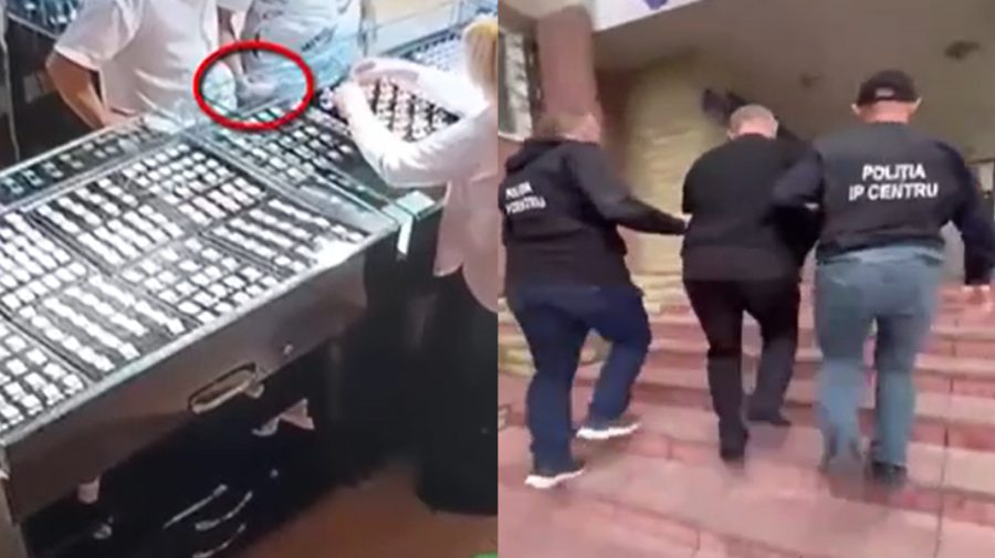 VIDEO A furat bijuterii din aur din case de amanet, apoi le-ar fi vândut imediat: Suspectul, reținut