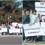 FOTO „Mâinile jos de pe Transnistria!”: Protestele continuă pentru a treia zi la Tighina