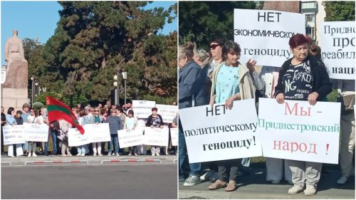 FOTO „Mâinile jos de pe Transnistria!”: Protestele continuă pentru a treia zi la Tighina