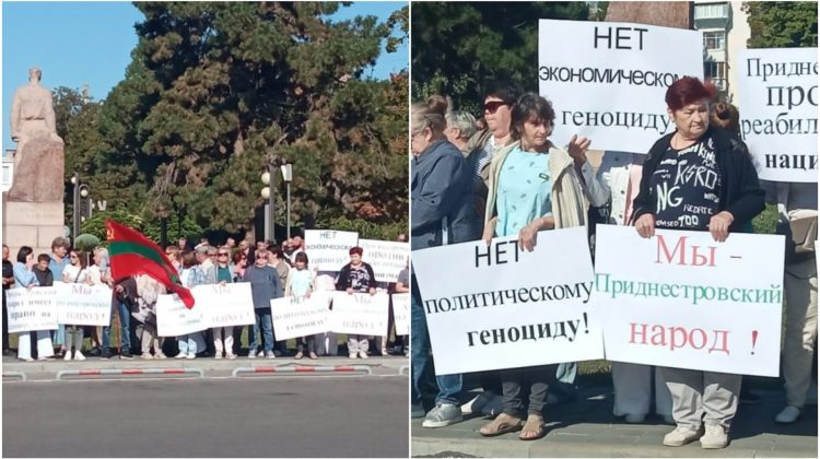FOTO „Mâinile jos de pe Transnistria!”: Protestele continuă pentru a treia zi la Tighina