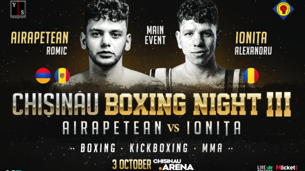 Moldova vs România în main event-ul Chișinău Boxing Night 3