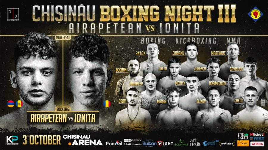 Chișinău Boxing Night 3 revine pe 3 octombrie la Chișinău Arena