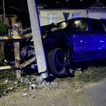 Un militar băut la volan a intrat cu mașina armatei într-un stâlp, la Otaci