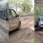 Pericol și chin pentru șoferii din raionul Căușeni: un drum transformat în mocirlă după ploi