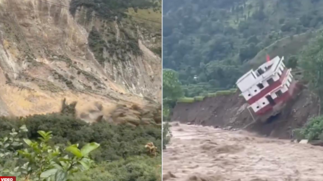 Un munte cade în râu în câteva secunde, iar o casă se prăbușește: 21 de morți în Nepal