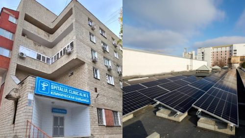 136 de mii de euro „aruncați” pe acoperiș! Panourile solare de la un spital din Chișinău zac nefuncționale de un an