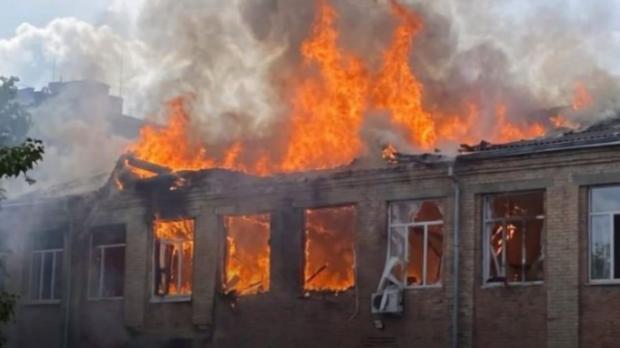 O universitate din Kiev plină de studenți și profesori, lovită de drone