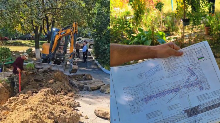 Parcări, teren de fitness și zonă de odihnă: O curte din sectorul Buiucani intră în reabilitare