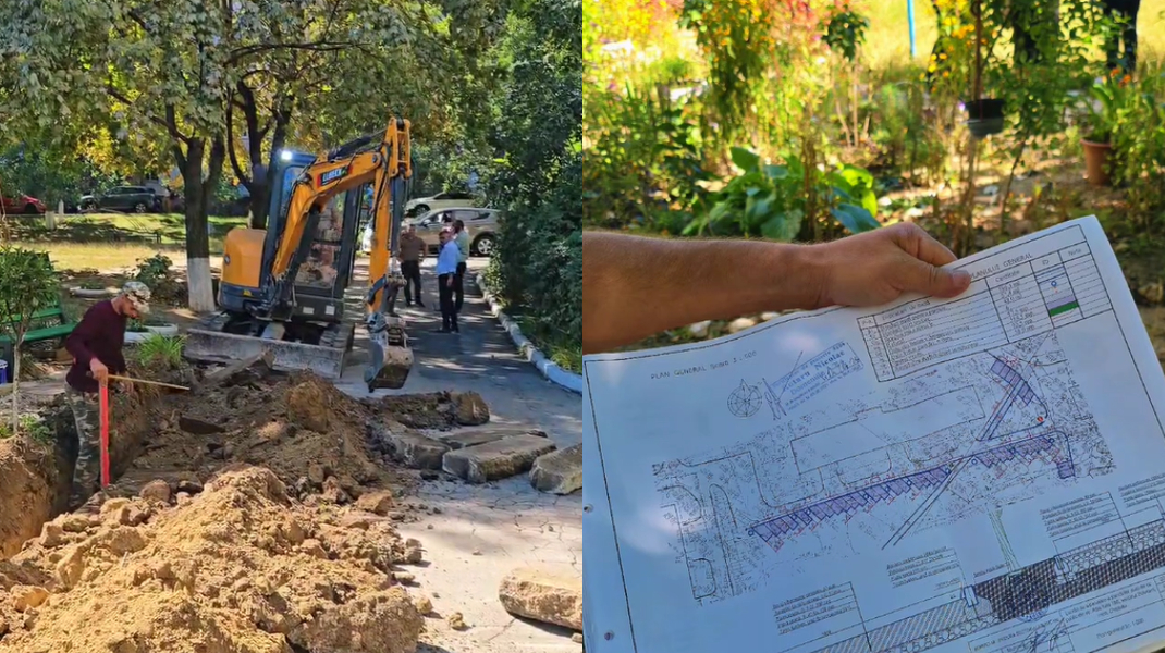 Parcări, teren de fitness și zonă de odihnă: O curte din sectorul Buiucani intră în reabilitare