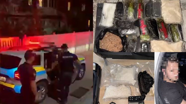 VIDEO Captură de droguri de circa 12 kg, ridicată de polițiști: Doi bărbați din Ucraina, plasați în arest