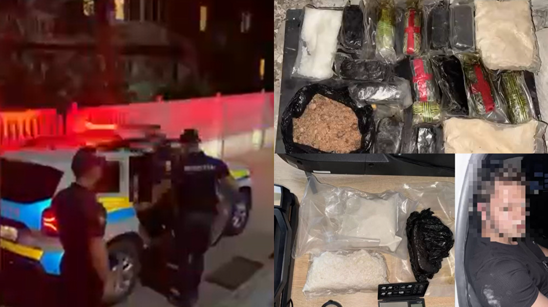 VIDEO Captură de droguri de circa 12 kg, ridicată de polițiști: Doi bărbați din Ucraina, plasați în arest