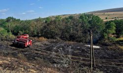 FOTO Incendii în raionul Rîbnița: 80 de hectare de vegetație uscată au ars într-o singură zi